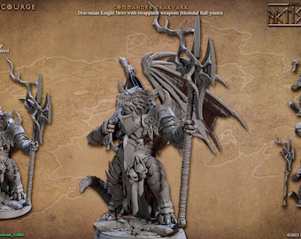 Draconian Scourge Heroes - 32mm Scale - Designed by Artisan Guild - Dungeons and Dragons - Pathfinder