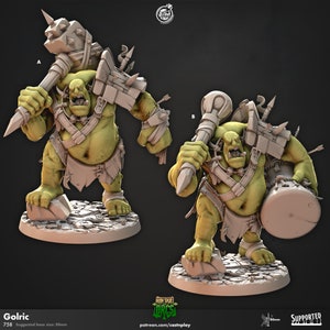 Golric - Iron Skull Orcs - 50mm Base - CastNPlay - Dungeons and Dragons - Pathfinder