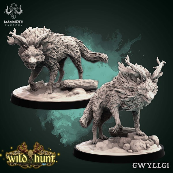 Gwyllgi - Wild Hunt - 50mm Base - Mammoth Factory - RPG Tafelblad - Dungeons and Dragons - D&D - Pathfinder