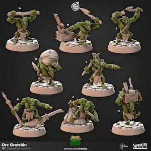 Orc Gretchins - Iron Skull Orcs - 25mm Base - CastNPlay - Dungeons and Dragons - Pathfinder
