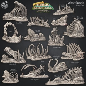 Wastelands Terrain - Wastelands Grundset - Scatter Terrain - Terrain Essentials - CastNPlay - Dungeons and Dragons