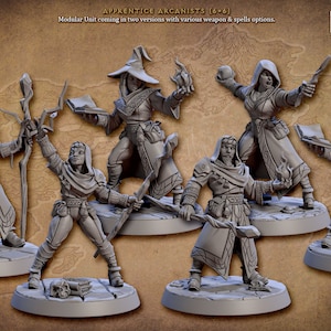Apprentice Arcanists - Arcanist Guild - 32mm Scale - Designed by Artisan Guild - Dungeons and Dragons - Pathfinder