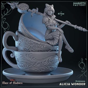 Alica Wonder Diorama - Maze of Madness - 32mm Scale - Mammoth Factory - RPG Tabletop - D&D - Wargaming