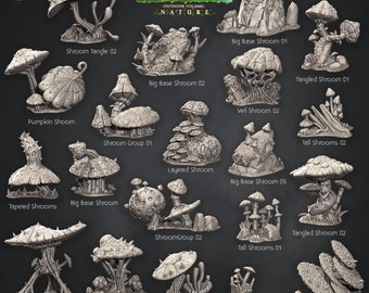 Fungi Terrain - Dark and Magic - Scatter Terrain - Terrain Essentials -  CastNPlay - Dungeons and Dragons