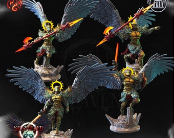 Celestial Archons - Shattered Heaven - 32mm Base - CrippledGodFoundry - Dungeons and Dragons - Pathfinder