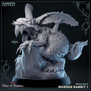 Murder Rabbits - Maze of Madness - 32mm Scale (25mm Base) - Mammoth Factory - RPG Tabletop - D&D - Wargaming