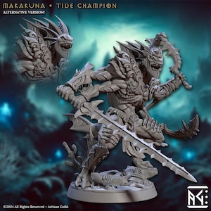 Death Tide Heroes - Mirmidons der Todesflut - 32 mm Skala (30 mm Basis) - Artisan Guild - Dungeons & Dragons - Wargaming