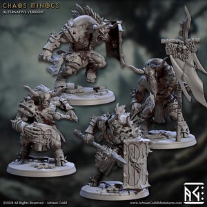 Chaos Minoc - Rise of the Beastmen - 32mm Scale (50mm Base) - Artisan Guild - Dungeons & Dragons - Wargaming