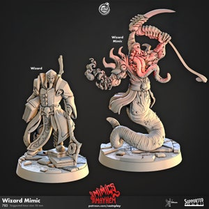 Wizard Statue Mimic - Mimics Mayhem - 59mm Height (25mm Base) - CastNPlay - Dungeons and Dragons - Pathfinder