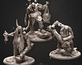 Hungry Crushers Giants - Kraggers Giants - 117mm Height (90mm Base) - CastNPlay - Dungeons and Dragons - Wargaming