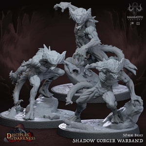 Shadow Gorgers - Disciples of Darkness - 32mm Scale (50mm Base) - Mammoth Factory - RPG Tabletop - Dungeons & Dragons - Wargaming