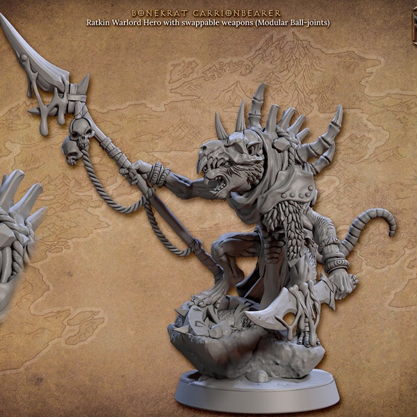 Sandfang Ratkin Heroes - 32mm Scale - Designed by Artisan Guild - Vermin - Dungeons and Dragons - Pathfinder