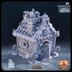 Sweet Cottage - Christmas Village - Scatter Terrain - Terrain Essentials by CastNPlay - D&D - Wargaming - Tabletop Gaming