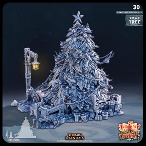 Xmas Tree - Christmas Village - Scatter Terrain - Terrain Essentials by CastNPlay - D&D - Wargaming - Tabletop Gaming
