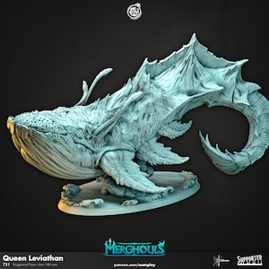Queen Leviathan - Merghouls - 140mm Base - CastNPlay - Dungeons and Dragons - Pathfinder