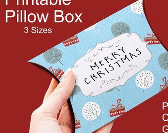 Caja de almohada navideña imprimible