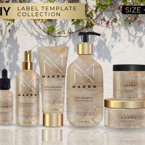 Skincare Labels Set, Canva Product Label Sticker, Boho Cosmetic Label Template Bundle, Lotion Label, Body Butter Labels, Canva Bottle