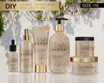 Skincare Labels Set, Canva Product Label Sticker, Boho Cosmetic Label Template Bundle, Lotion Label, Body Butter Labels, Canva Bottle