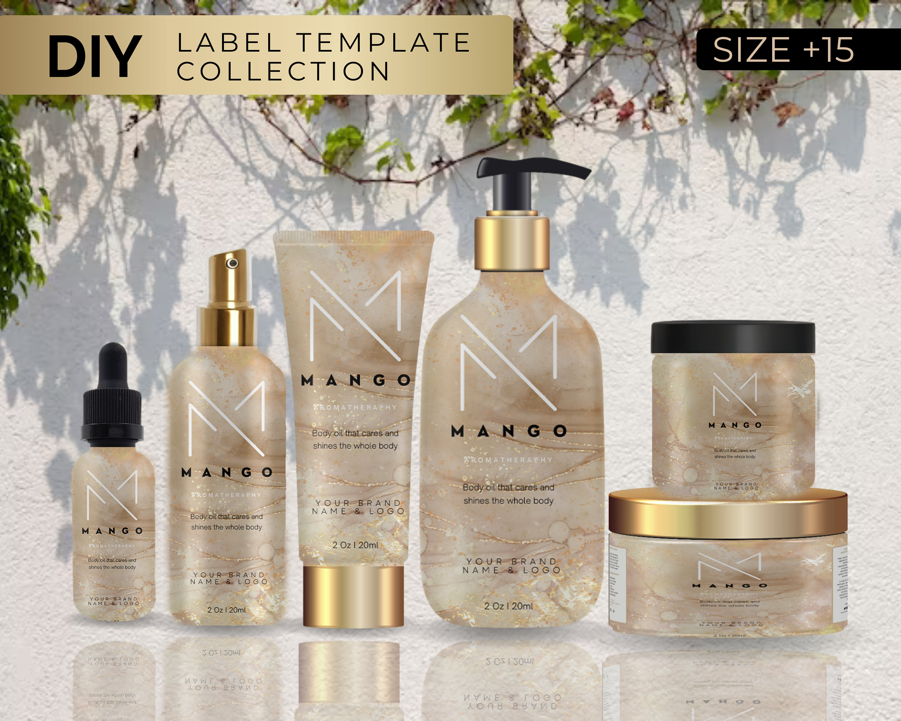 Skincare Labels Set, Canva Product Label Sticker, Boho Cosmetic Label ...