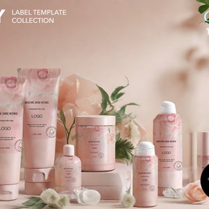 Skincare Labels Set, Canva Product Innocent Love Cosmetic Label Template Bundle, Lotion Label, Body Butter Labels, Bottle Label