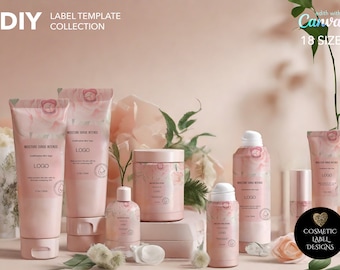 Skincare Labels Set, Canva Product Innocent Love Cosmetic Label Template Bundle, Lotion Label, Body Butter Labels, Bottle Label