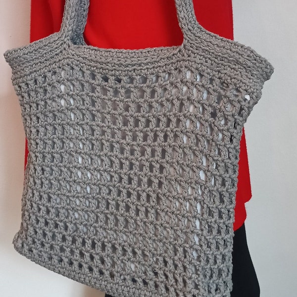 Crochet bag with lining, Häkeltasche gefüttert