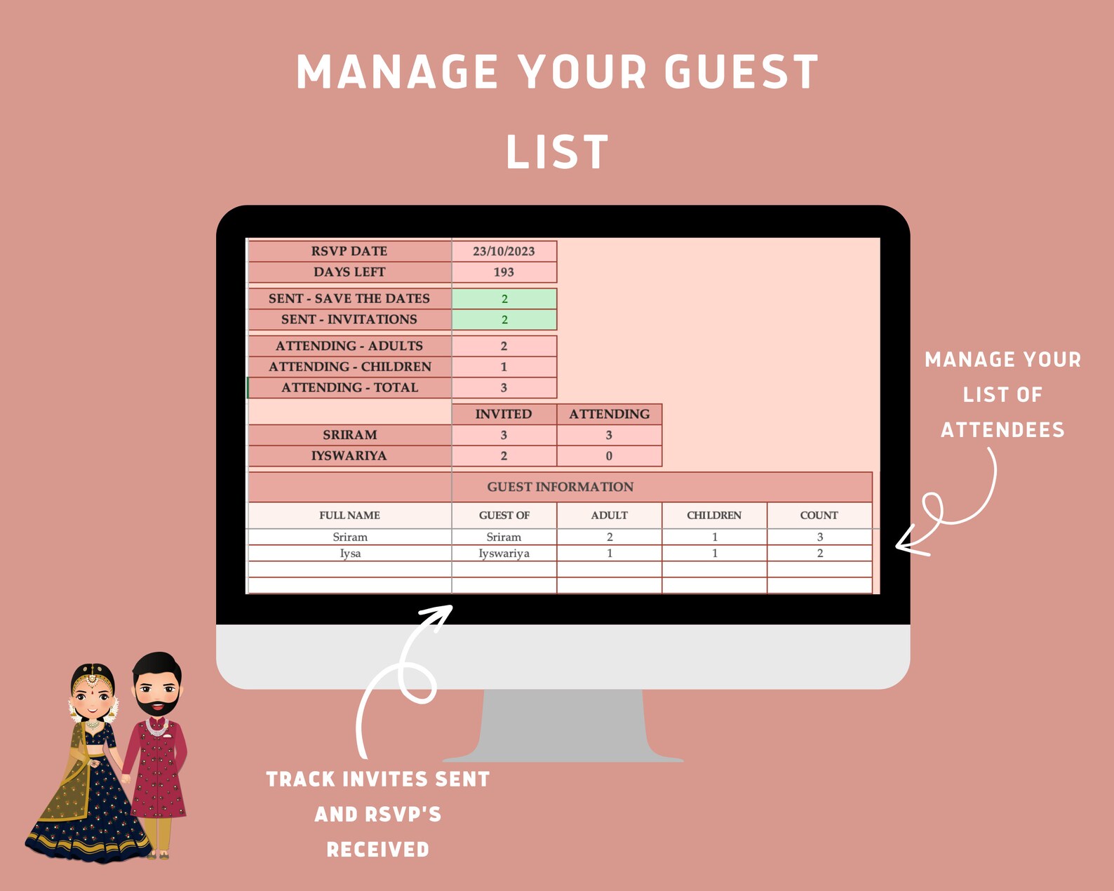 Tamil Wedding Planner Wedding Planning Spreadsheet Wedding Budget