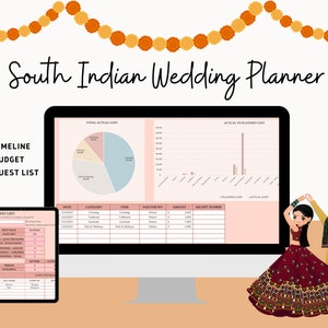 Hochzeitsplaner in Indien | Hochzeitsplanung | Hochzeitsbudget | Hochzeits-Gästeliste | Google Blatt | Südindische Hochzeit