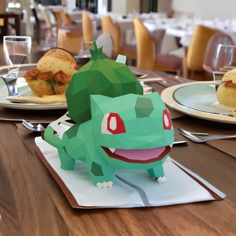 Bulbasaur Pokemon Papercraft Origami DIY Paper Craft Model Etsy Australia