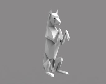 Doberman papier ambachtelijke / Dıy / Metal Craft / Papercraft werken / Dxf /Dwg / Pdf / Svg