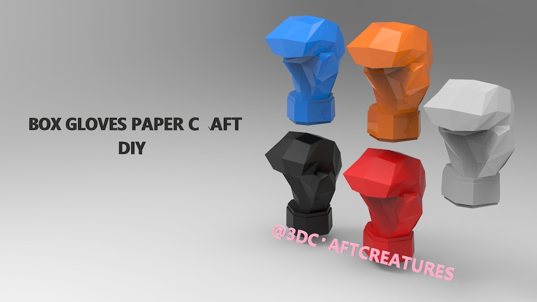 Paper Boxing Golves Box Gloves Paper Craft / Dıy / Metal Craft / Papercraft Working / Dxf ...