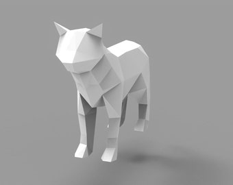 Cat Paper Craft / Dıy / Metal Craft / Papercraft Working / Dxf /Dwg / Pdf / Svg