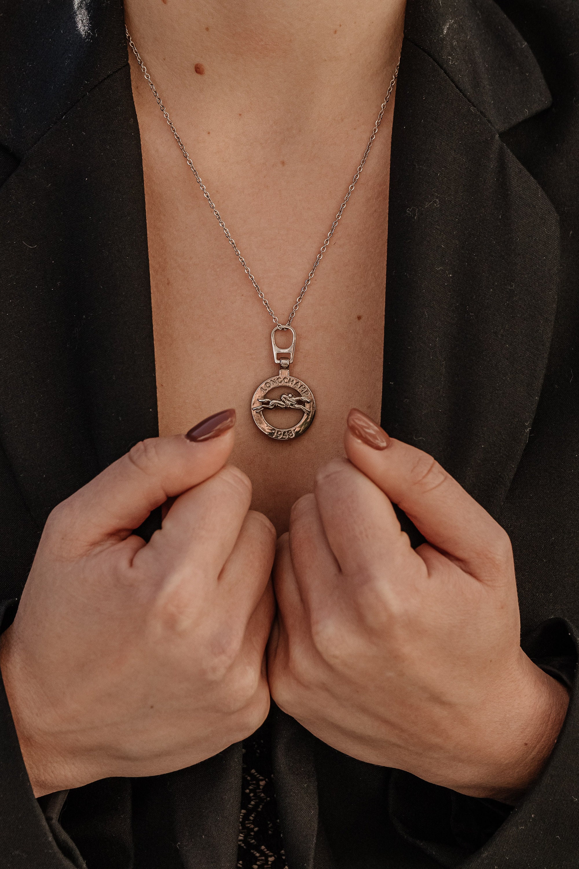 Rare Chanel Button Pendant Designer Jewelry Necklace Charm -  Canada