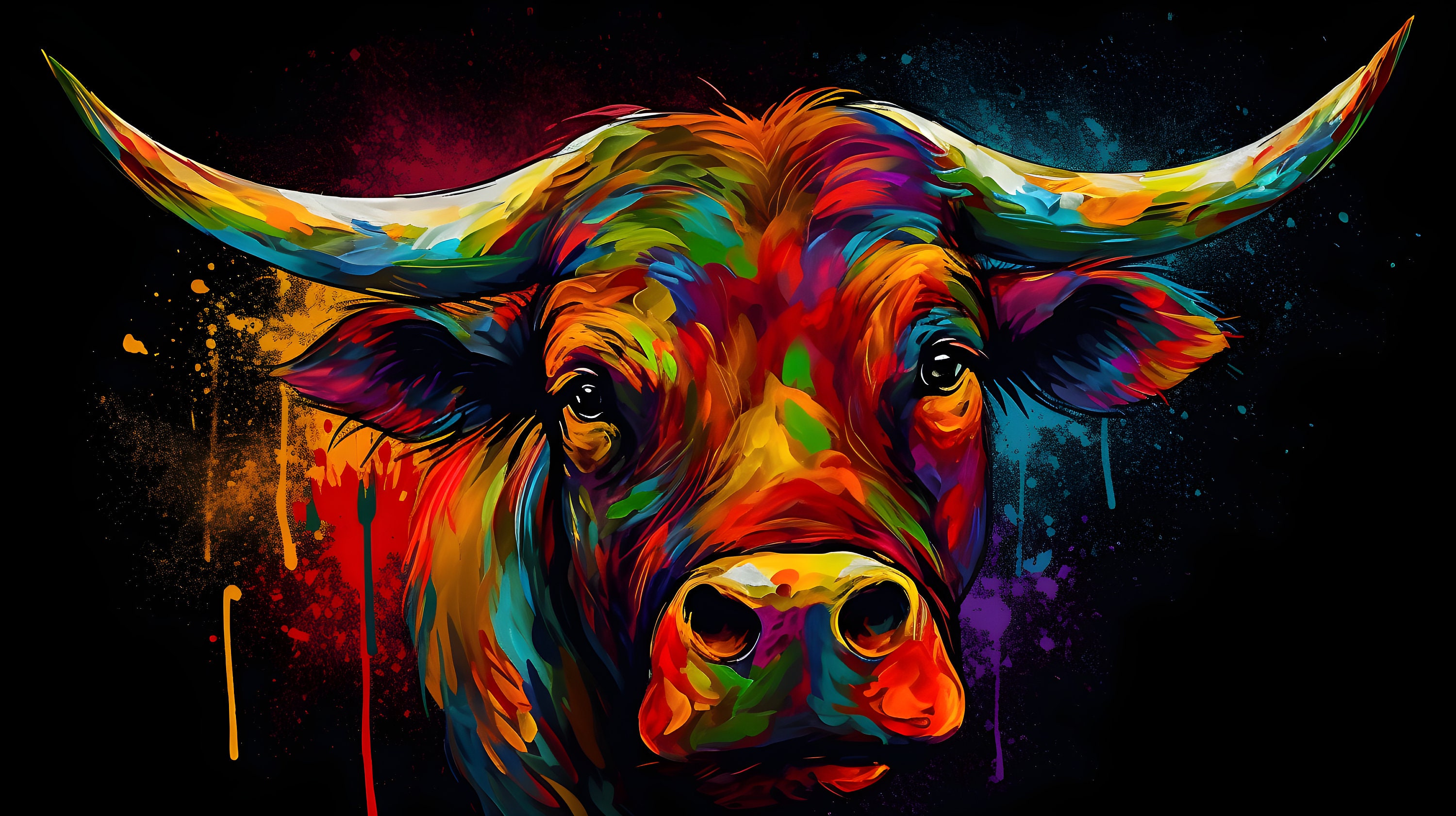 Abstract Bull Art