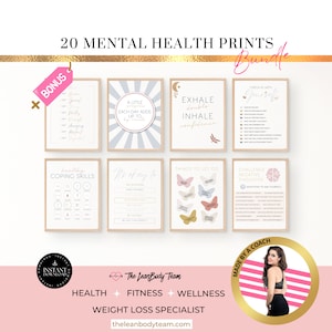Therapy Counseling Poster  Wall Art Therapy decor mental health prints health art office decor intant download prints out wall decor