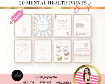 Terapia Consejería Cartel Pared Arte Terapia decoración salud mental impresiones salud arte oficina decoración descarga instantánea impresiones decoración de la pared