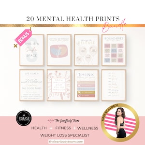 Therapy prints outs wall decor Counseling Poster  Wall Art Therapy decor mental health prints health art office decor intant download