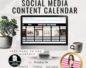 Instagra content calendar template google sheets  tracker social media content planner google sheets marketing plan fitness social media