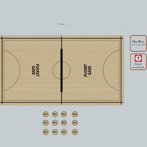 Wooden Puck Football Game Laser Cut File (Digital Download)