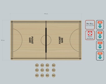 Wooden Puck Football Game Laser Cut File (Digital Download)