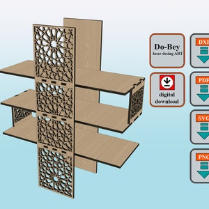 Triple Wall Shelf, Laser Cut, Decorative Wall Shelf, dxf digital, svg digital, png digital, pdf digital-15.74&quot; x 19.68&quot; (width x height)