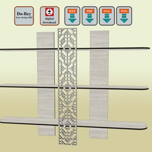 Laser Cut Wall Shelf, Laser Cut, Decorative Wall Shelf, dxf digital, svg digital, png digital, pdf digital- 31,49&quot; x 23,62&quot;(width x height)