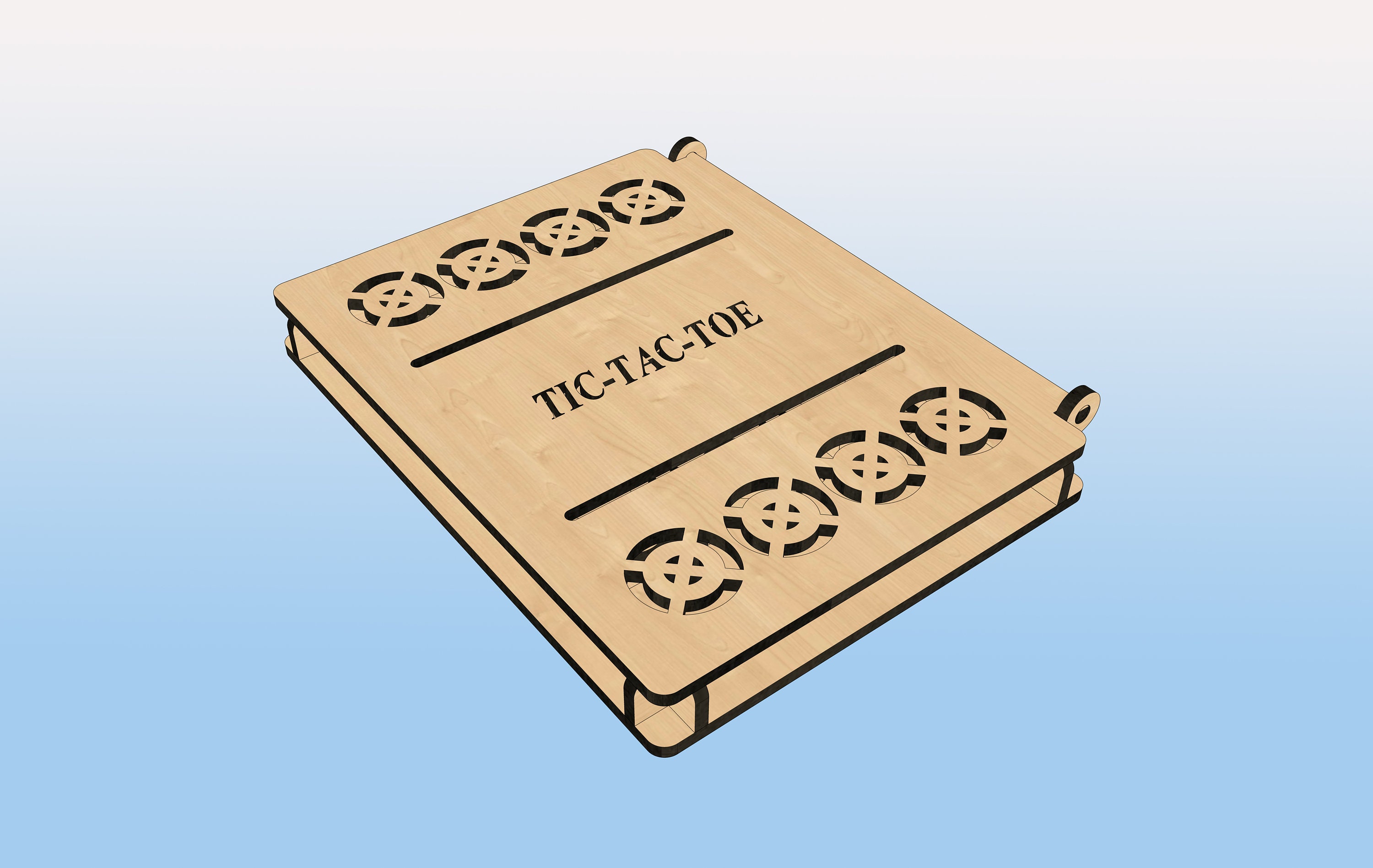 Laser Cut Tic Tac Toe Wooden Game, Dxf Cut File, Svg Cut File, Png Cut ...