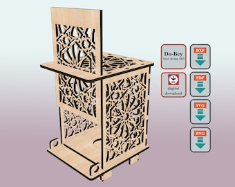 Laser Cut Christmas Lamp: Decorative Wood Night Light (Digital Download)