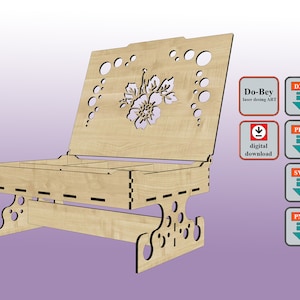 Laser Cut  Jewelry Box, Organizer Box, Storage Box, Wooden Box, dxf Cut File, svg Cut File, png Cut File, pdf Cut File (3 mm.MDF-4 mm.MDF)