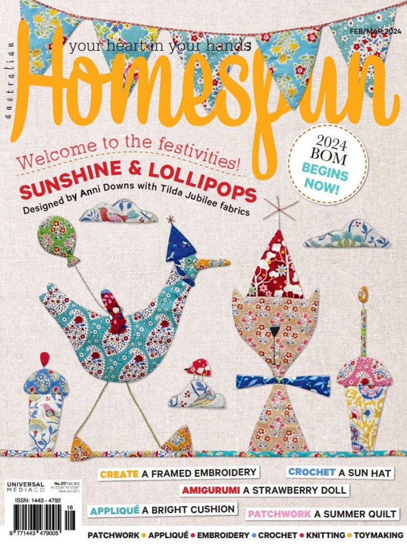 Australian Homespun Februar/März 2024 PDF Bild 1