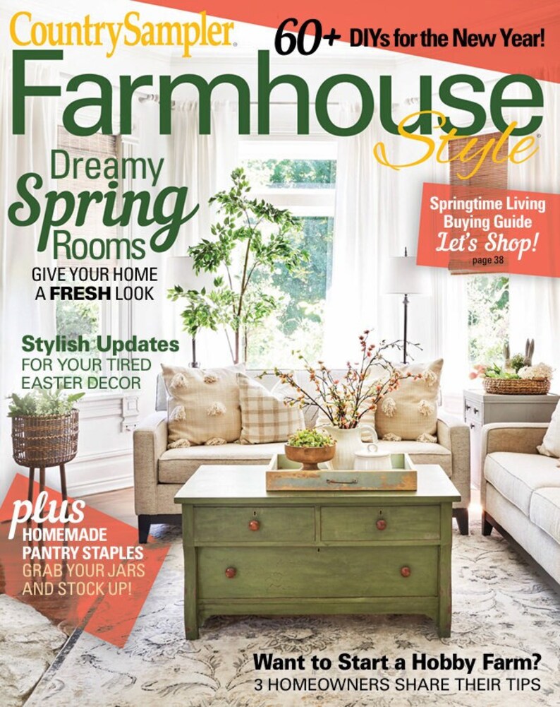 Country Sampler Farmhouse Style Spring 2024 Magazine PDF Etsy