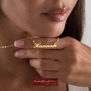 Custom Name Necklace, Christmas Gift for Her, Gold Plated Name Necklace, Personalized Name Necklace, Birthday Gift,Personalized Gift for Mom