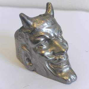 Vintage ashtray Devil, Satan, Mephistopheles. Devil's head. Devil's face for decoration. A gift for Halloween. personalized gift.