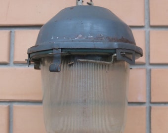 Industrial lamp pendant lamp Industrial light Loft decor Vintage street-lamp Gift for him Home industrial decor  bunker lamp